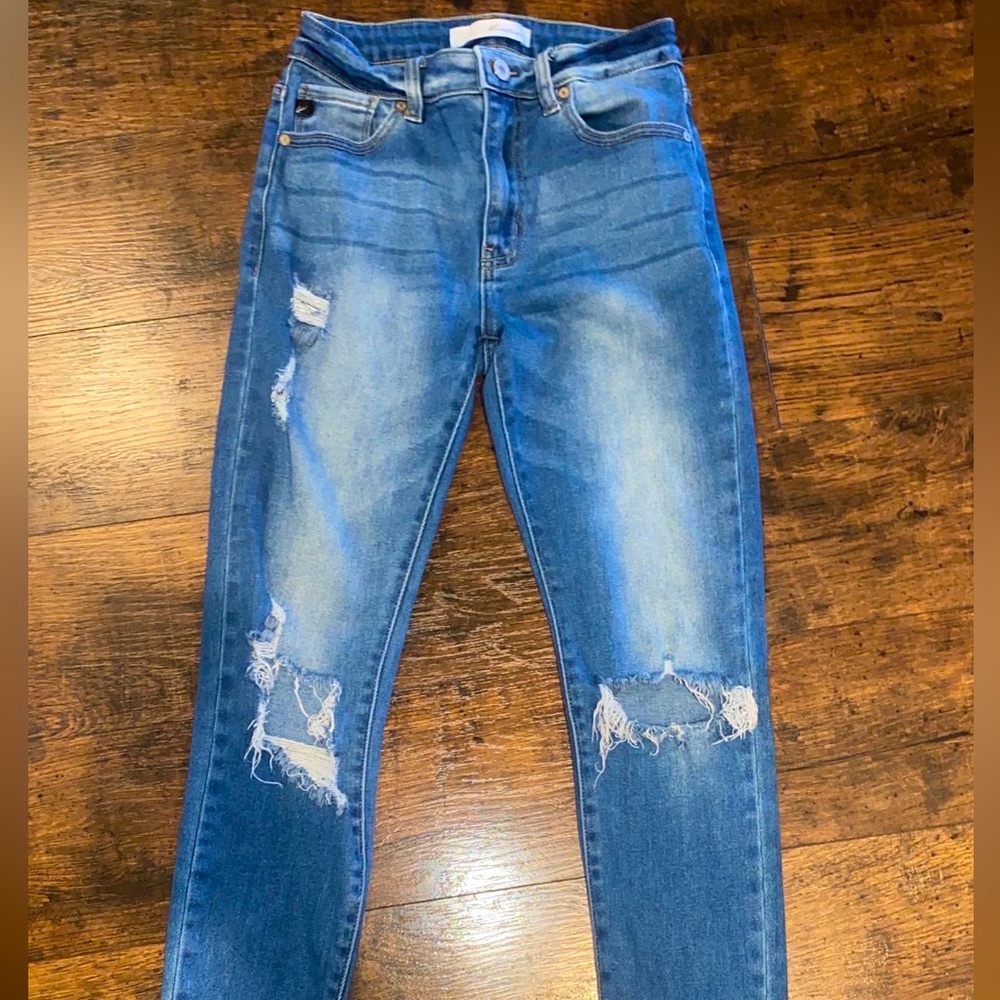 Blue Distressed Women's Jeans